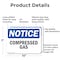 Signmission Compressed Gas OSHA Notice Sign, Aluminum, 10in W x 7in L, 2PK OS-2PACK-NS-A-710-L-10752 - alternate 6